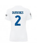 Inter Milan Denzel Dumfries #2 Vieraspaita Naisten 2023-24 Lyhythihainen